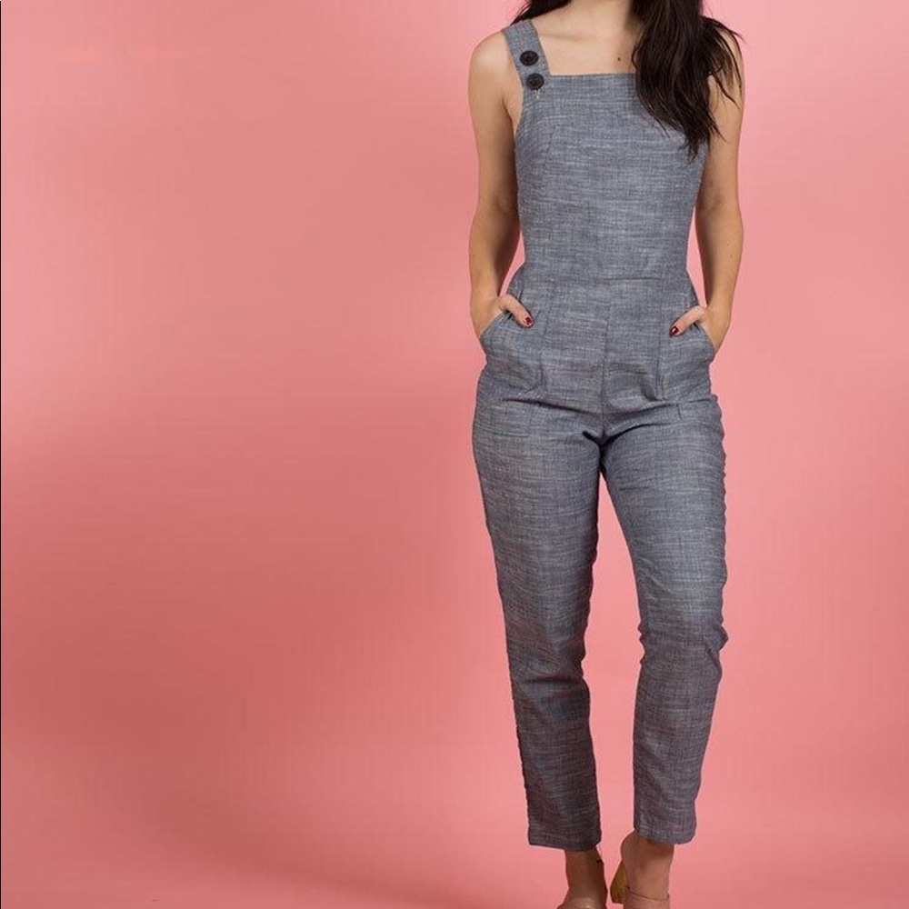 Nooworks chambray denim overalls Small